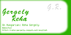 gergely reha business card